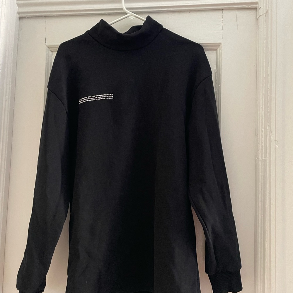 Pangaia black turtleneck sweatshirt